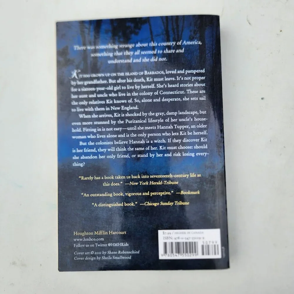 The Witch of Blackbird Pond Newbery Award Winner Paperback Book Fiction Chapter
